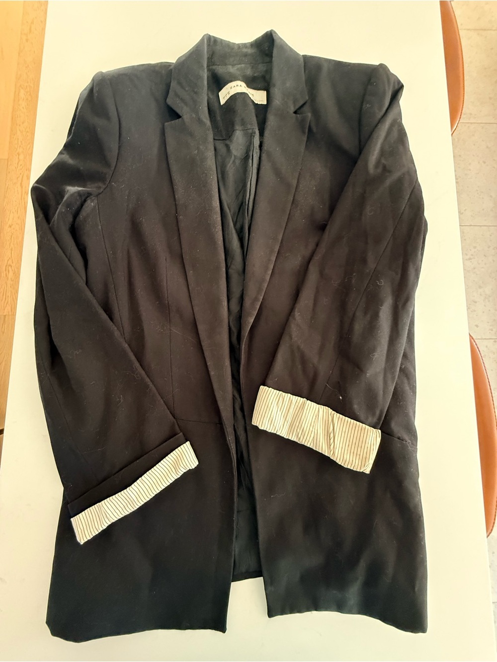 Y2K Vintage Zara Black Blazer with Contrast Cuff